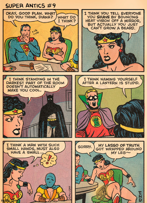 Magic lasso made her get a little truthful. | image tagged in comics | made w/ Imgflip meme maker