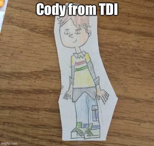 I drew my favorite Total Drama Island character...Did I do well? | Cody from TDI | image tagged in drawing,total drama,cody | made w/ Imgflip meme maker