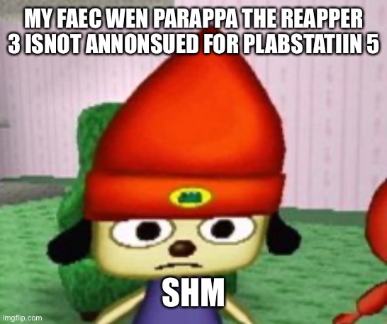 That would be dumd !!!!! | MY FAEC WEN PARAPPA THE REAPPER 3 ISNOT ANNONSUED FOR PLABSTATIIN 5; SHM | made w/ Imgflip meme maker