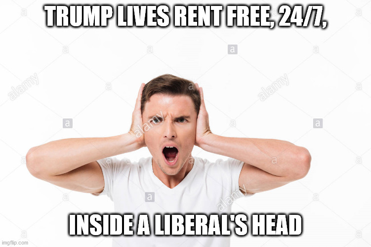 TRUMP LIVES RENT FREE, 24/7, INSIDE A LIBERAL'S HEAD | made w/ Imgflip meme maker