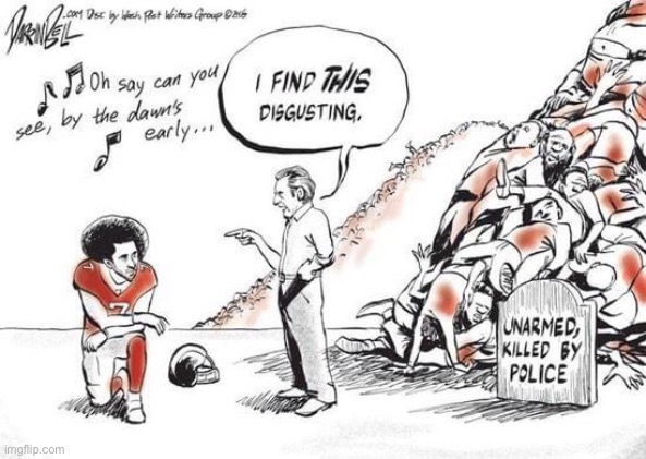 Self-explanatory conservative logic. | image tagged in kaepernick i find this disgusting,kaepernick,repost,reposts,police brutality,conservative logic | made w/ Imgflip meme maker