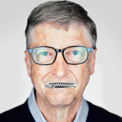 High Quality Bill Gates Silenced Blank Meme Template