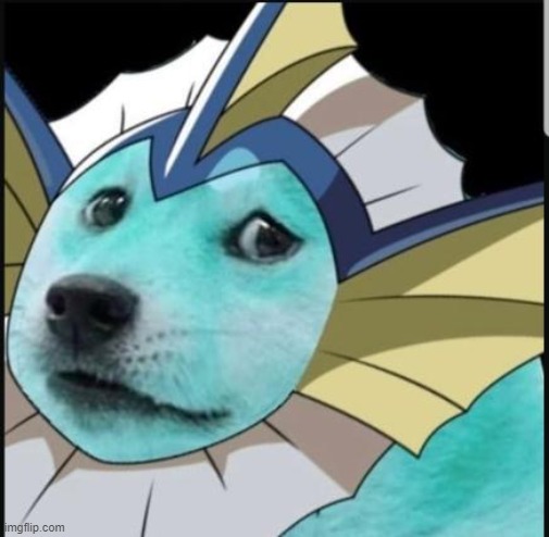 doge fusion with a vaporeon | image tagged in dogemon | made w/ Imgflip meme maker