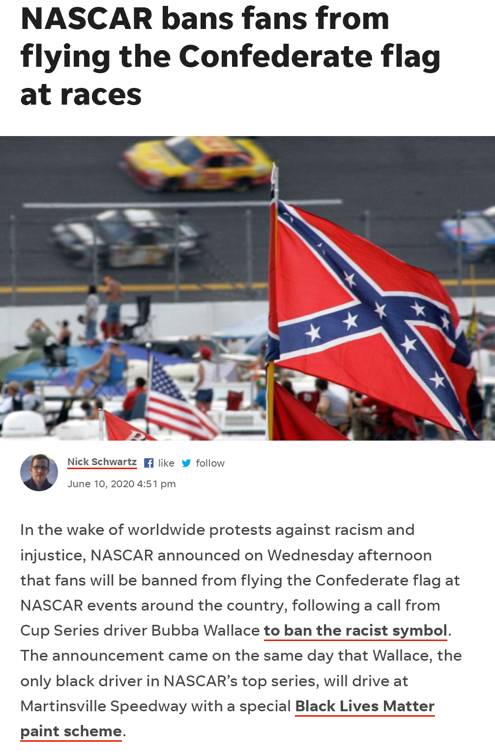 High Quality NASCAR bans Confederate flag Blank Meme Template