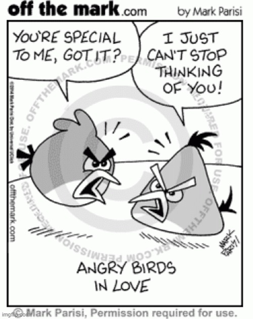 Angry Birds In Love | image tagged in angry birds,in love,funny | made w/ Imgflip meme maker