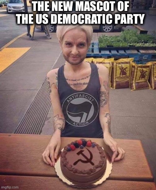 Democrats | THE NEW MASCOT OF THE US DEMOCRATIC PARTY | image tagged in democratic party,liberal logic,joe biden,communism,libtards,antifa | made w/ Imgflip meme maker