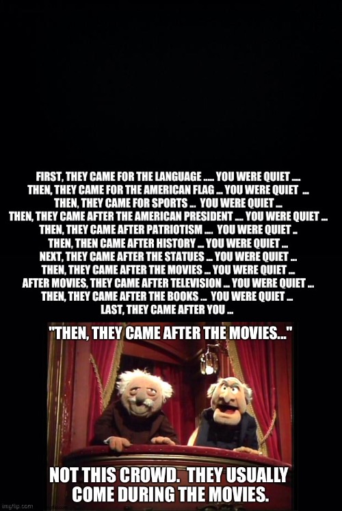 Repost ( sort of) | image tagged in statler and waldorf | made w/ Imgflip meme maker