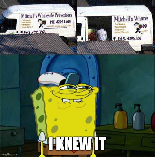 THEY ARE A SECRET WHORE BUSINESS | I KNEW IT | image tagged in memes,don't you squidward,whores,fail | made w/ Imgflip meme maker