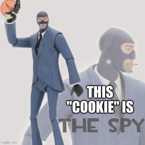 Meet The Spy | THIS "COOKIE" IS | image tagged in meet the spy | made w/ Imgflip meme maker