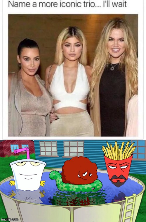Iconic enough? | image tagged in name a more iconic trio,aqua teen hunger force,athf,memes | made w/ Imgflip meme maker