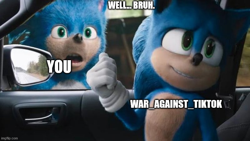 Sonic Movie Old vs New | YOU WAR_AGAINST_TIKTOK WELL... BRUH. | image tagged in sonic movie old vs new | made w/ Imgflip meme maker