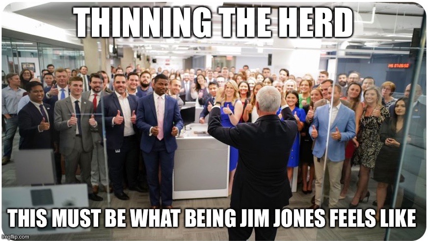 Jim Jones is Pence’s hero | THINNING THE HERD; THIS MUST BE WHAT BEING JIM JONES FEELS LIKE | image tagged in pence,jim jones,massacre,covid 19 | made w/ Imgflip meme maker