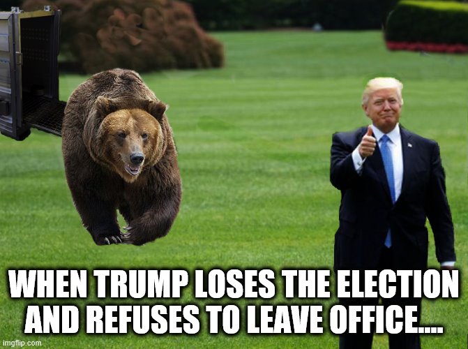 The Eviction ... | WHEN TRUMP LOSES THE ELECTION AND REFUSES TO LEAVE OFFICE.... | image tagged in trump is a moron,donald trump is an idiot,election 2020 | made w/ Imgflip meme maker