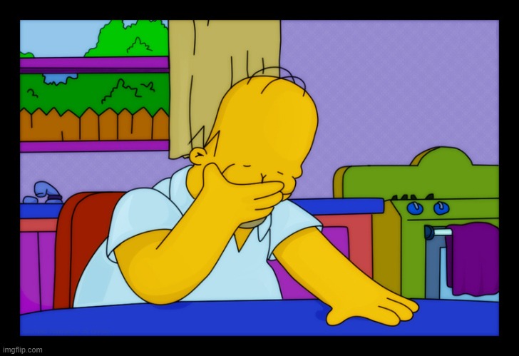 Homer head in hands | image tagged in homer head in hands | made w/ Imgflip meme maker