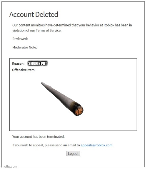 cigarette roblox banned from ROBLOX