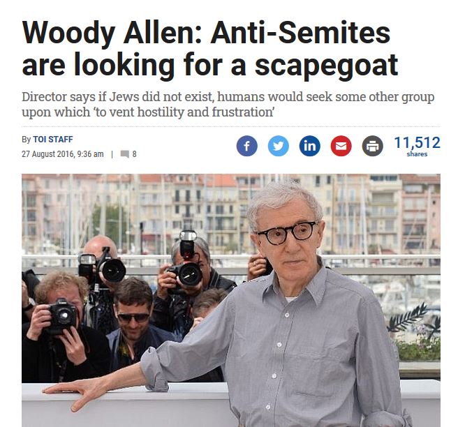 High Quality Woody Allen Israel lobby Blank Meme Template