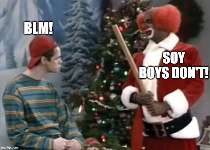 BLM! SOY BOYS DON'T! | image tagged in homey | made w/ Imgflip meme maker