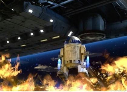 R2 sets battle droids on fire Blank Meme Template