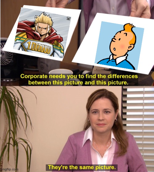Mirio Meme | image tagged in memes,they're the same picture,bnha | made w/ Imgflip meme maker