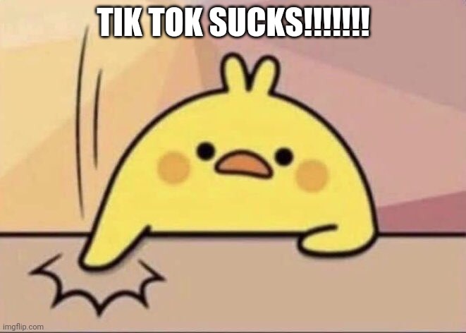 IT HAD TO BE SAID | TIK TOK SUCKS!!!!!!! | image tagged in it had to be said | made w/ Imgflip meme maker