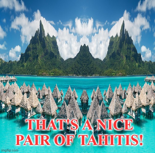  THAT'S A NICE PAIR OF TAHITIS! | made w/ Imgflip meme maker