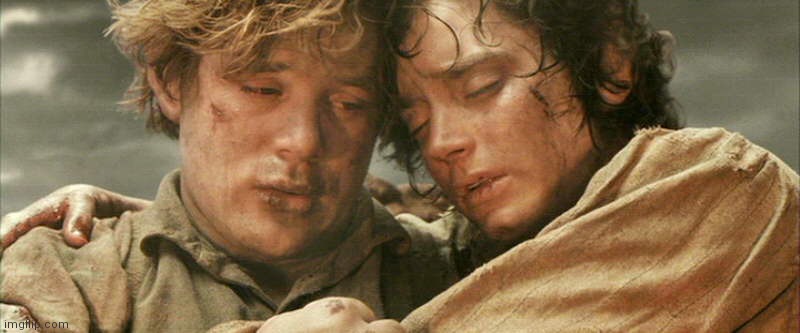 sam and frodo gay burden meme