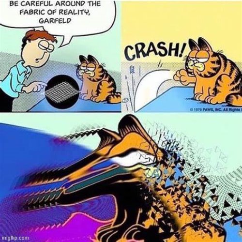An amazing fan-made Garfield comic I found. This does not belong to me. | image tagged in garfield,fan art,surreal | made w/ Imgflip meme maker