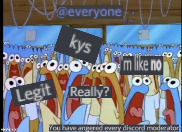 When you @everyone in a dead discord server | image tagged in spongebob anchovies | made w/ Imgflip meme maker