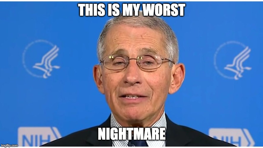 My worst nightmare | THIS IS MY WORST; NIGHTMARE | image tagged in dr fauci | made w/ Imgflip meme maker