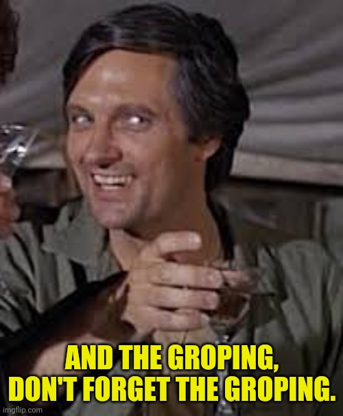 AND THE GROPING, DON'T FORGET THE GROPING. | made w/ Imgflip meme maker