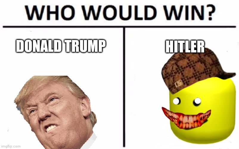 Donald vs Hitler | DONALD TRUMP; HITLER | image tagged in memes,who would win | made w/ Imgflip meme maker