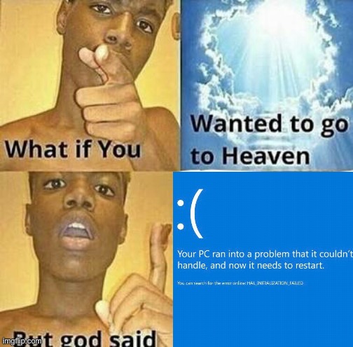 An interesting title | image tagged in blue screen of death | made w/ Imgflip meme maker