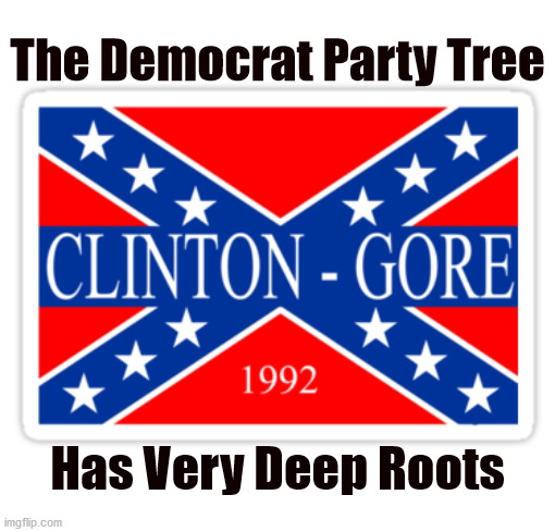 Confederate Democrat Party Flag | The Democrat Party Tree; Has Very Deep Roots | image tagged in memes,clinton gore,trump2020,confederate flag,electio2020,democrats | made w/ Imgflip meme maker