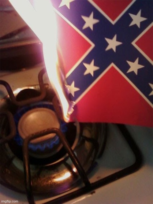 Confederate flag stovetop | image tagged in confederate flag stovetop | made w/ Imgflip meme maker