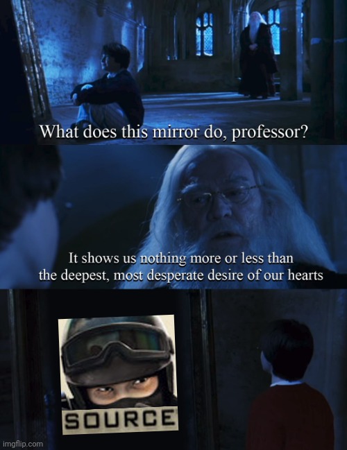 Harry Need sauce | image tagged in harry potter mirror,sauce | made w/ Imgflip meme maker
