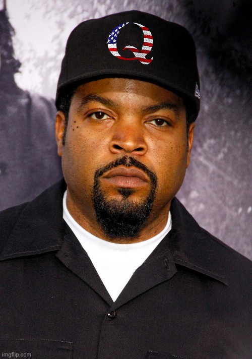 AMERICAN ICE CUBE | image tagged in ice q,ice cube,patriotic,american,ice cube today was a good day,the great awakening | made w/ Imgflip meme maker