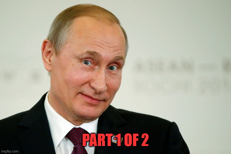 Sarcastic Putin | PART 1 OF 2 | image tagged in sarcastic putin | made w/ Imgflip meme maker