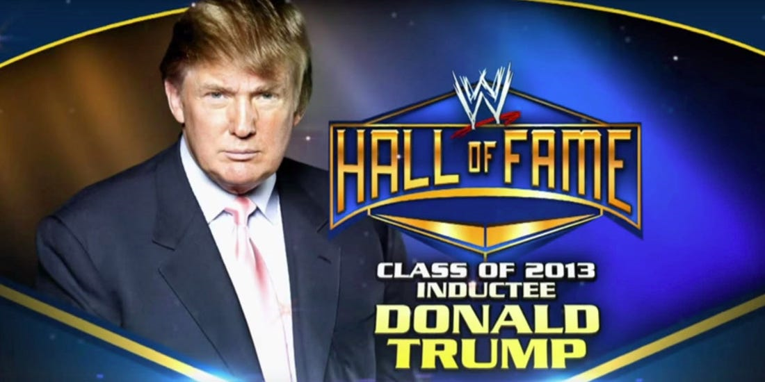 High Quality Trump WWE HOF Blank Meme Template