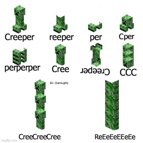 I like the REEEEeEeeEEeEEEEeeeEEeEEE one | image tagged in creeper | made w/ Imgflip meme maker