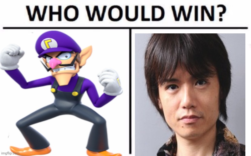 Who Would Win? | image tagged in memes,who would win,waluigi,super smash bros,mario | made w/ Imgflip meme maker