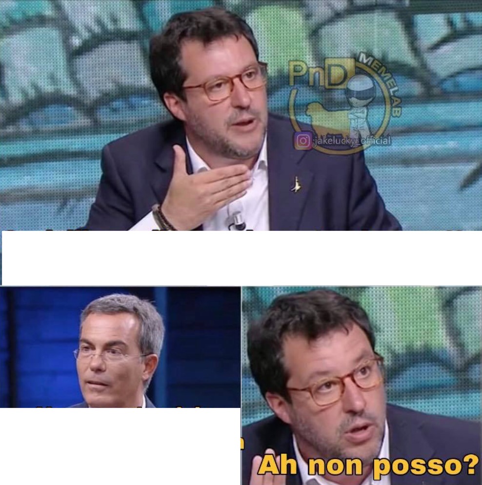 High Quality Salvini floris ah non posso Blank Meme Template