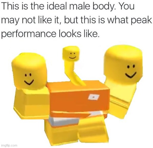 ideal male body | image tagged in memes,roblox | made w/ Imgflip meme maker