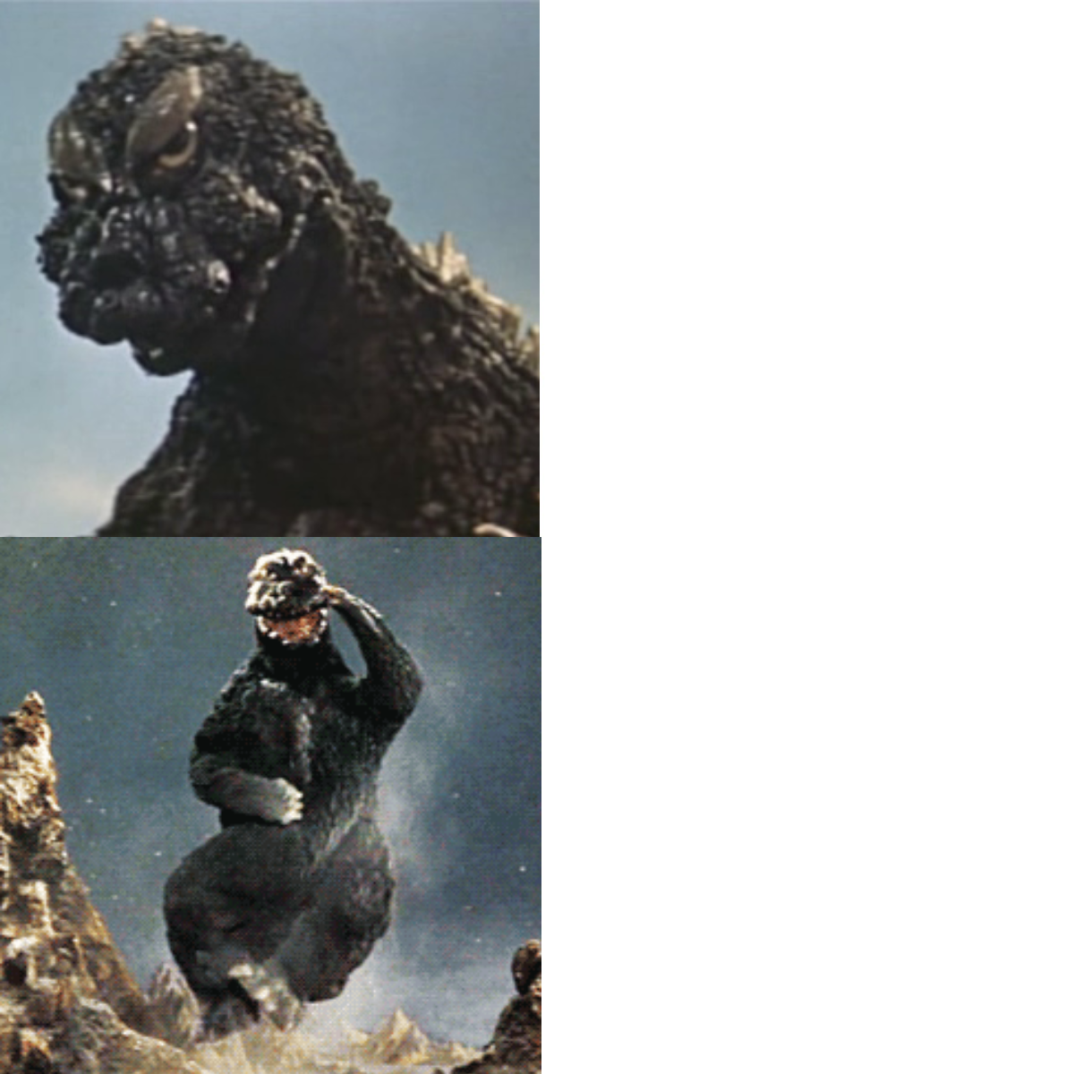 High Quality Godzilla Drake meme Blank Meme Template