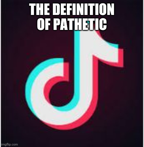 Tik Tok | THE DEFINITION OF PATHETIC | image tagged in tik tok | made w/ Imgflip meme maker