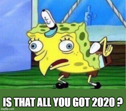 Still not satisfied | IS THAT ALL YOU GOT 2020 ? | image tagged in memes,mocking spongebob | made w/ Imgflip meme maker
