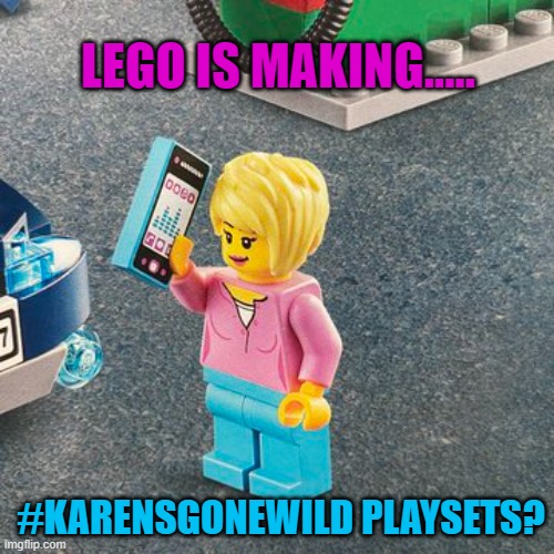 karensgonewild playsets? | LEGO IS MAKING..... #KARENSGONEWILD PLAYSETS? | image tagged in trump supporters | made w/ Imgflip meme maker