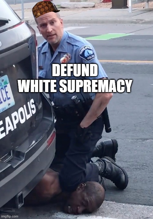 DEFUND WHITE SUPREMACY | DEFUND WHITE SUPREMACY | image tagged in derek chauvinist pig | made w/ Imgflip meme maker