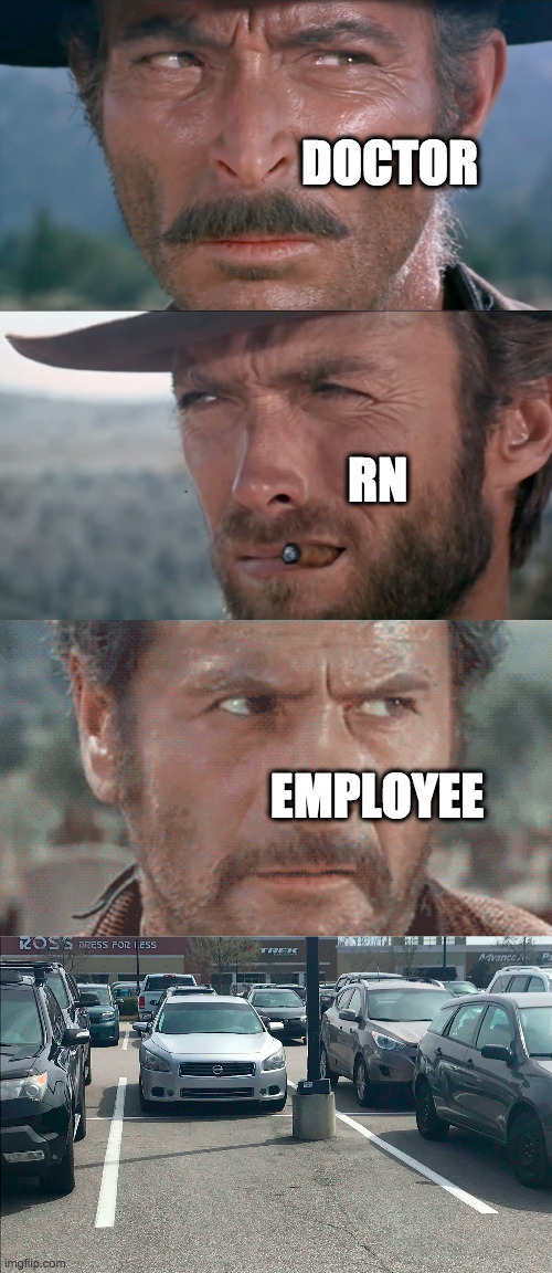 DOCTOR; RN; EMPLOYEE | made w/ Imgflip meme maker