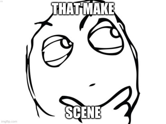 Question Rage Face Meme | THAT MAKE SCENE | image tagged in memes,question rage face | made w/ Imgflip meme maker