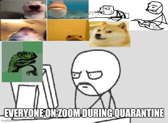 Zoom | EVERYONE ON ZOOM DURING QUARANTINE | image tagged in memes,computer guy | made w/ Imgflip meme maker